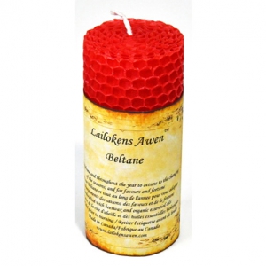 Beeswax Sabbat Altar Candle - Beltane