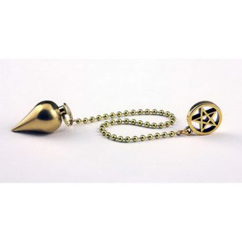 Brass Classic Teardrop Pentagram Pendulum