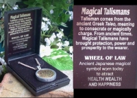 Wheel of Law Talisman For Health, Wealth and Happiness