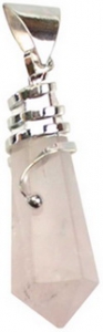 Faceted Rose Quartz Spiral pendant