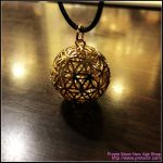 Flowers of Life Ball Gold Pendant