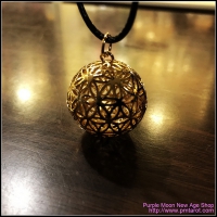 Flowers of Life Ball Gold Pendant