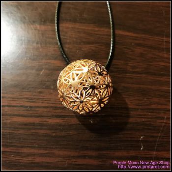 Flowers Of Life Ball Rose Gold Pendant