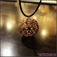 Flowers Of Life Ball Rose Gold Pendant