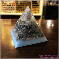 Avalon Magick x Oplusnet - Blue Lace Agate & Aquamarine High Quality Orgonite Pyramid
