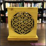 Bamboo Made Meditative Incense Box With Flower Of Life