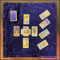 Dark Purple Tarot Cloth W/star Edging