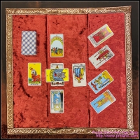 Red Petal Tarot Cloth