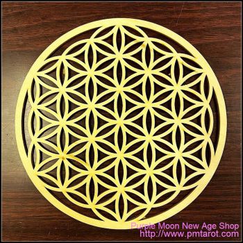 Flower of Life Wooden Plate