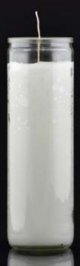 7 Day Glass Plain Color Candle