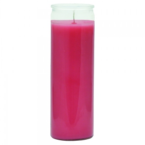 7 Day Glass Plain Color Candle