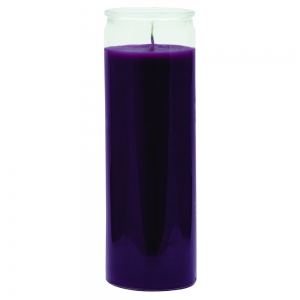 7 Day Glass Plain Color Candle