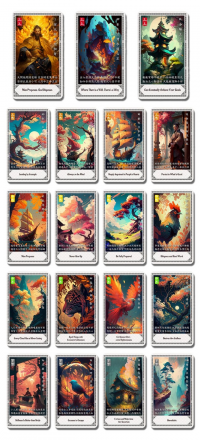 觀世音靈籤 - 中英文有邊框