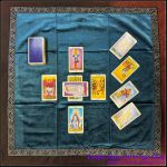 Aqua Green Velvet Tarot Cloth